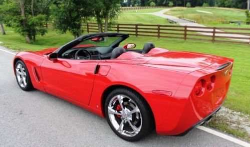 2008 corvette 2lt convertible victory red a/t power windows black leather
