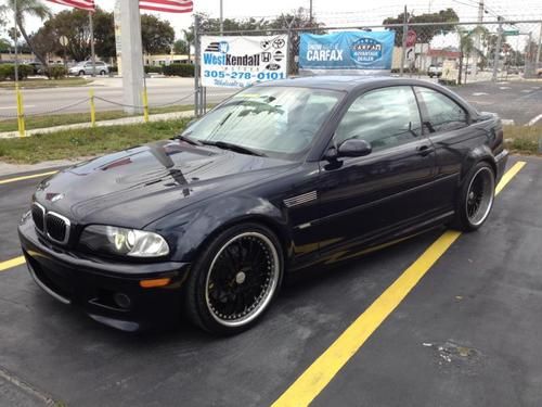2002 bmw m3 coupe 6 speed manual clean carfax 19" iforged wheels stoptech rotors