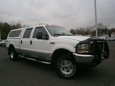 Low reserve clean 2002 ford f-250 superduty crew cab lariat 4x4 -bed cap
