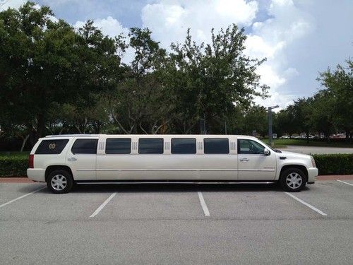 Cadillac escalade limousine - 14 to 16 passenger in pearl white