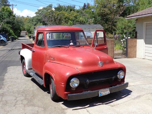 1954 red ford truck
