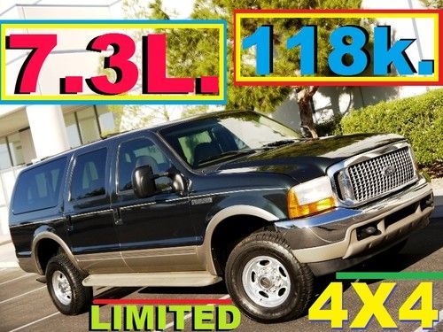 Limited turbo diesel 7.3l. 4x4, 3-rd seat, rollover cage, low 118k. no reserve