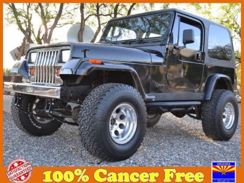 Lifted wrangler yj hardtop offroad arizona trail jeep black chrome clean