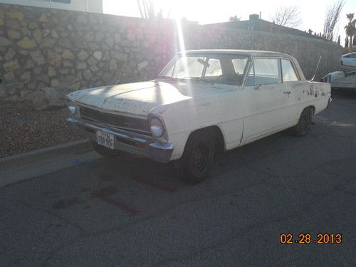 1966 chevy nova sedan hot street project car barn find gasser 66