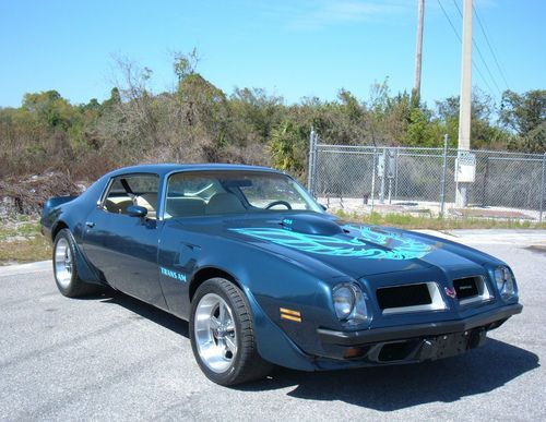 1974 pontiac trans am,numbers matching,455,auto. blue, white int,fully restored!