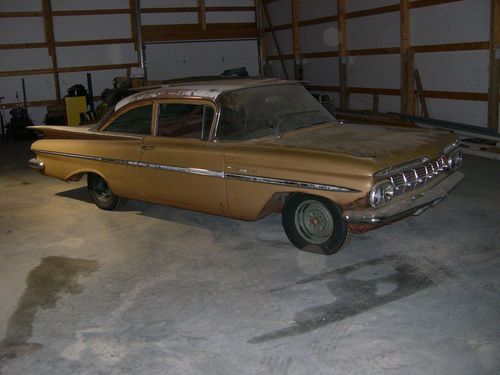 1959 chevrolet bel air impala hot  rod project car  6 cylinder 3 speed