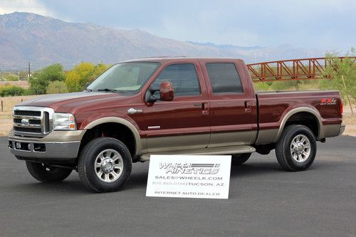 2005 ford f250 diesel 4x4 4wd king ranch crew cab pickup 4-door 6.0l see video