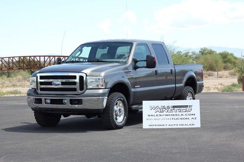 2006 ford f250 diesel 4x4 lariat 63k miles crew cab pickup leather 4wd see video
