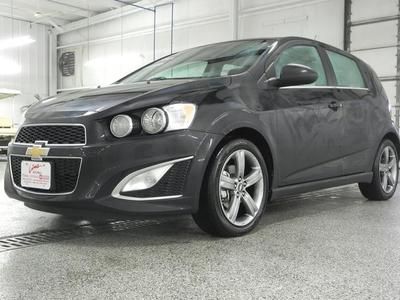 Black chevy sonic w/ 6spd manual transmission, heated leather, sunroof, mylink