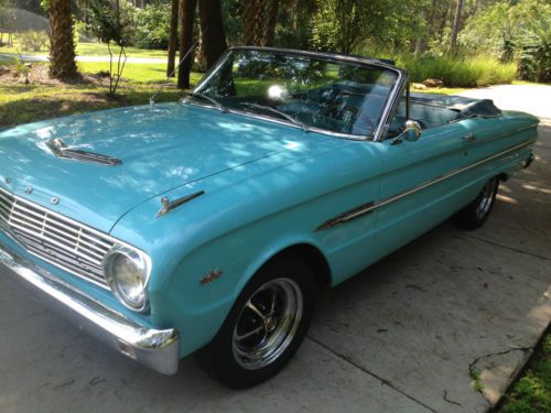 Convertible, turquoise, 4 speed