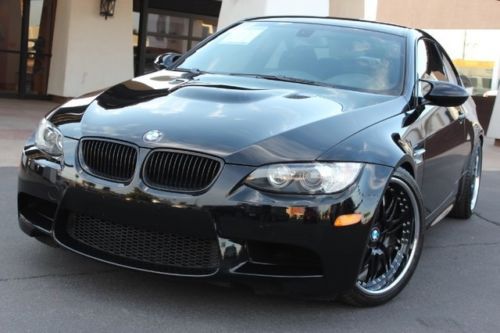 2009 bmw m3 coupe. smg. wheels. exhaust. springs. loaded. blk/blk. 1 owner.