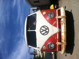 1966 vw bus/camper  complete restorer, red ,camper, arizona,split window,