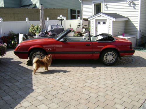 1985 mustang red gt convertible one of 300 no rust!