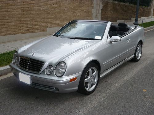 Mercedes clk430 convertible silver amg styling leather interior