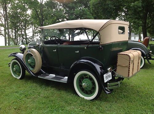 1930 ford phaeton green in color. older restoration