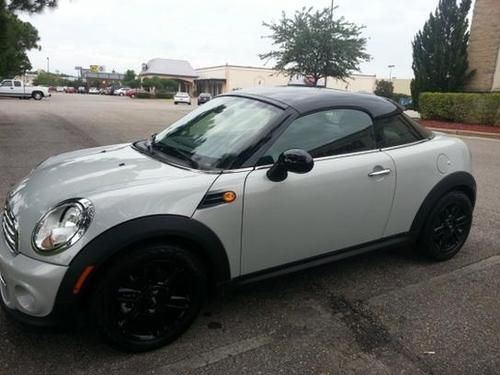 2013 mini cooper coupe - silver  with black roof