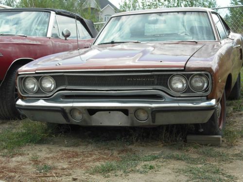 1970 plymouth roadrunner project coupe 383 mopar complete new metal 727tf orange