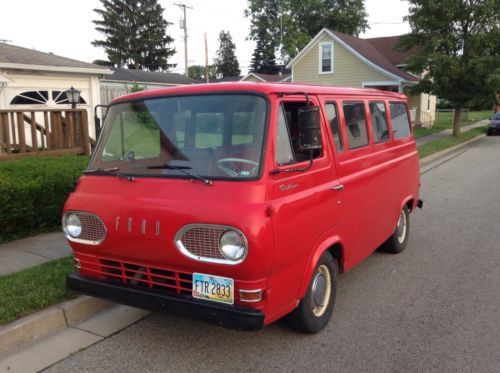 1964 ford econoline base red