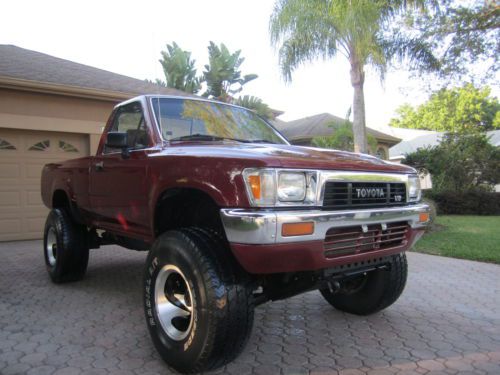 1990 toyota tacoma 4x4 6cly 5-speed alloy wheels 33&#034; tires lifted immaculate l@@
