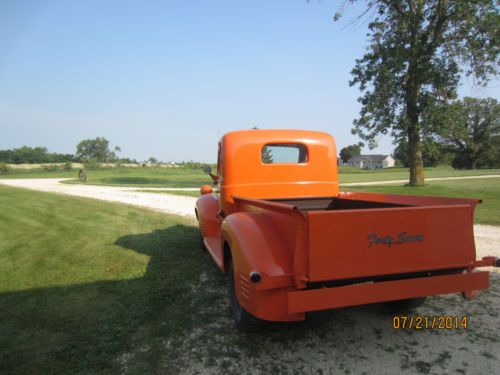 1947 classic dodge pickup truck orange starts &amp; drives