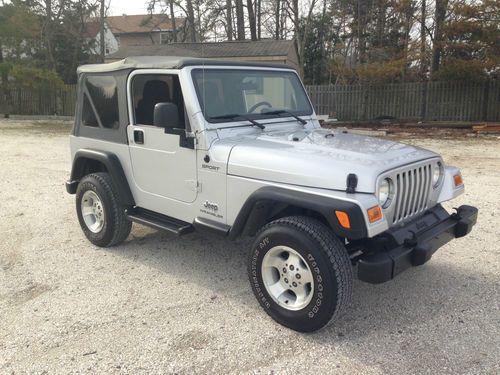 2005 jeep wrangler sport  6cyl 6speed new brakes &amp; clutch **no reserve!!**