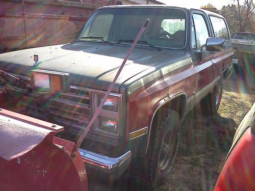 Chevrolet chevy k5 blazer silverado 4x4 western 7 1/2 foot snow plow truck