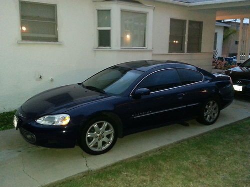 2001 chrysler sebring lx coupe 2-door 3.0l. navy blue with tan leather interior