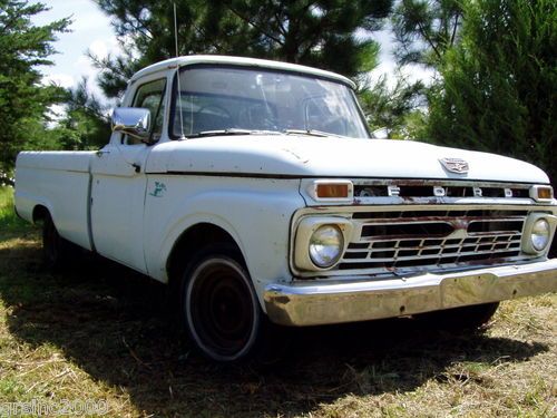 1966 ford f100 pickup truck fleet side '74 engine 240 cid straight six