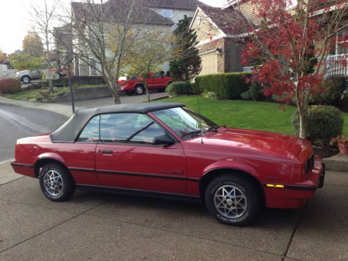 Chevrolet cavalier rare 2.8l v6 convertible 1986 red low miles