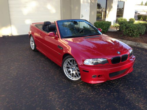 2005 bmw m3 convertible 91 k miles red czp wheels new tires manual