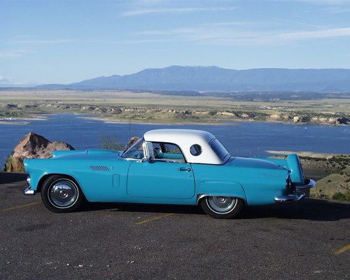 1956 ford thunderbird convertible with hardtop / continental kit