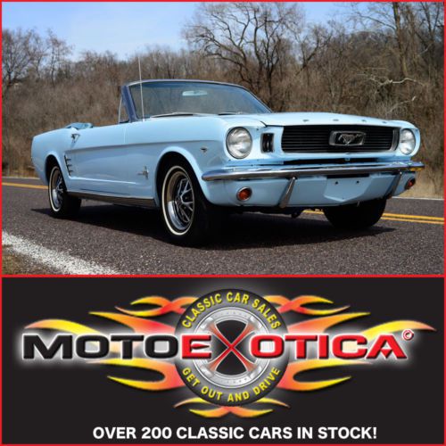 1966 ford mustang vert - 289 - actual mileage! - beautiful arcadian blue! - auto