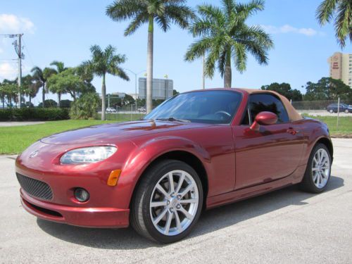 Florida low 69k miata grand touring copper red leather six speed alloys nice!