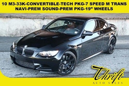 10 m3-33k-convertible-tech pkg-7speed m trans-navi-prem sound-prem pkg-19 wheels
