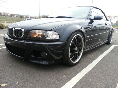 2004 bmw m3 convertible carbon black/cinnamon smg i-forged 46k miles **excellent