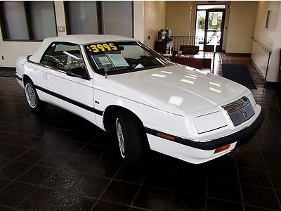 1992 chrysler lebaron *must see* exceptionally clean white power top convertible
