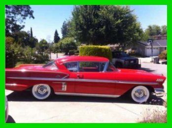 1958 chevy impala red less than 15k miles on a rebuilt 396