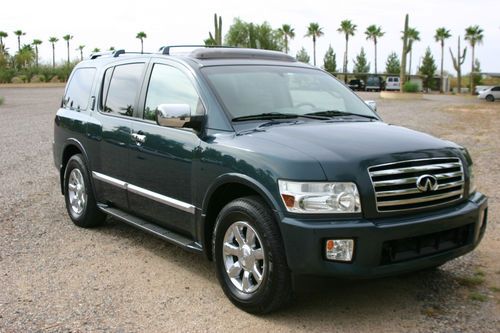 * excellent condition * infiniti qx56 suv (4wd/awd); color - jade green metallic