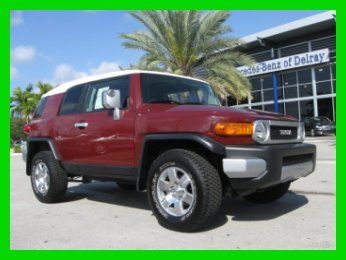 08 red v6 24v f j cruiser automatic 4wd 4-door suv *side airbags *skid plate *fl