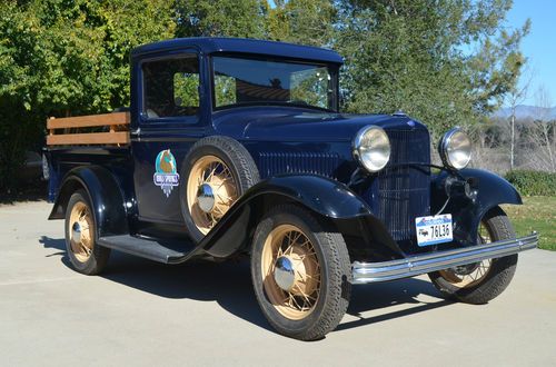 1932 ford pickup solid original prior restoration 4 cylinder one side mount ca