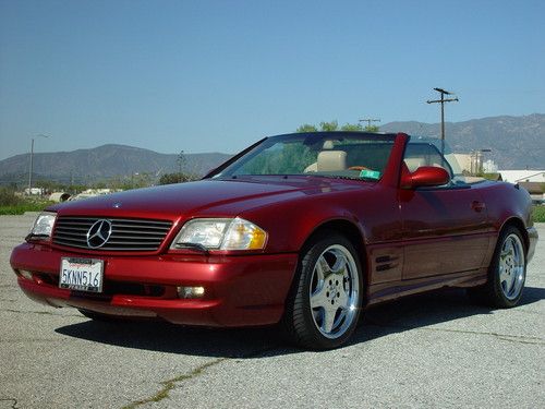 2001 mercedes-benz sl500 amg package heated seats wine red color