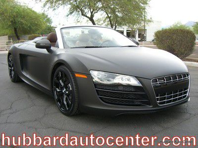 2012 matte black audi r8 v10 r-tronic spyder loaded, low miles, must see, wow!!!