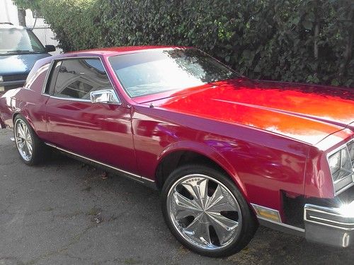 1982 buick riviera classic candy red black 2 door chevy engine custom donk