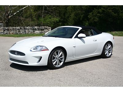 2011 jaquar xkr convertible white/ivory supercharged 510hp  premier maintenance