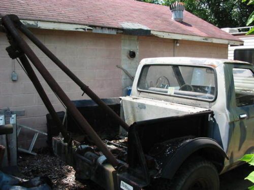 67 bronco chassis with 83 ranger body winch truck