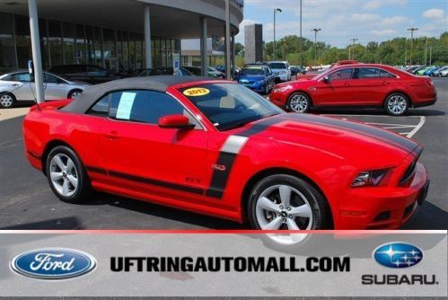 Gt convertible 5.0l     automatic     race red     13,300 miles     super clean