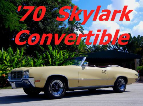 1970 buick skylark custom convertible - national show winner - garaged - a/c