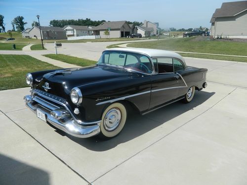 1954 olds 98 holiday 2 door hdtp black/white ext red leather/gray int unrestored