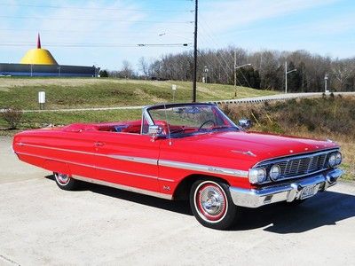 1964 red ford galaxie xl 500 convertible
