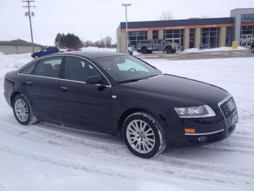 07 audi a6 black exterior with two toned interior and wood accents